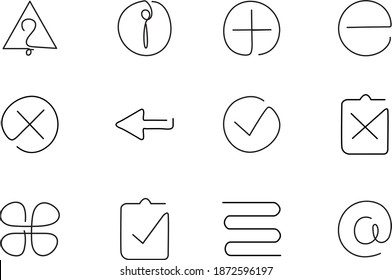 continuous line art icons sign symbol