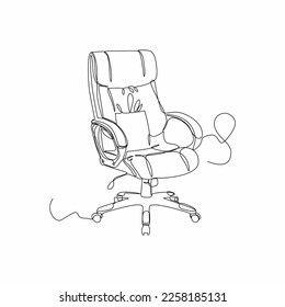 continuous line art of office chair hands