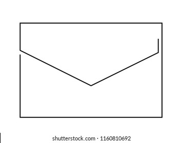 Continuous line art or One Line Drawing of an envelope
linear style and Hand drawn vector illustrations, outline
