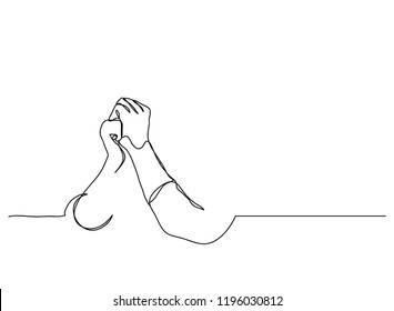 Continuous line art or One Line Drawing of  Prayer Hand,
linear style and Hand drawn Vector illustrations,outline ,cartoon doodle style.