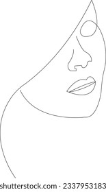 Continuous line art or One Line Drawing of a woman stretching arms is relaxing picture vector illustration