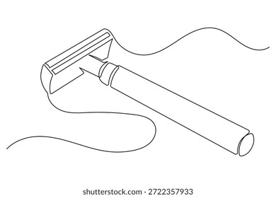 Símbolo de navalha de arte de linha contínua em estilo simples de contorno minimalista moderno