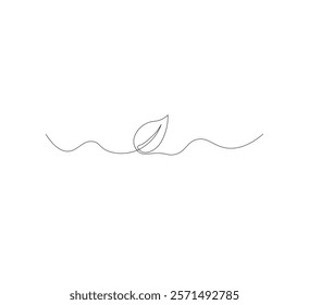 continuous line art sprouting shoots,white background,Plant leaf seed growing soil seedling agriculture concept design,vector illustrator