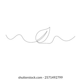 continuous line art sprouting shoots,white background,Plant leaf seed growing soil seedling agriculture concept design,vector illustrator