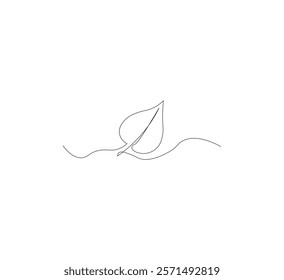 continuous line art sprouting shoots,white background,Plant leaf seed growing soil seedling agriculture concept design,vector illustrator