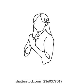 Continuous line art with woman faces