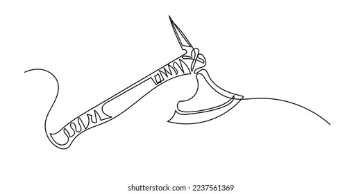 continuous line of ax .draw one line of ax . ax line art isolated white background