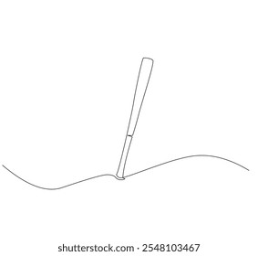 Continuous line baseball bat drawing of wooden, pitcher, hardball, softball, sports, activity, american, game. Vector