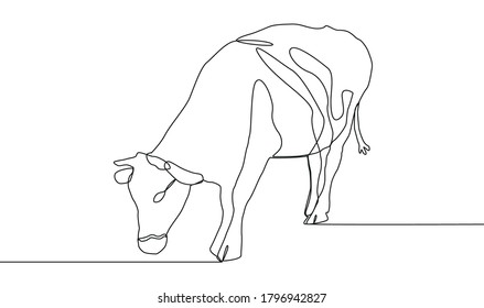 1,178 One line cow design Images, Stock Photos & Vectors | Shutterstock