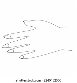continuous line of beautiful female hands