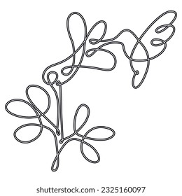 Continuous line bird. illustration. One line drawing. Concept for logo, card, banner, poster, flyer