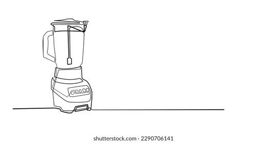 continuous line of blender.blender fruit and vegetable juice fittings one line.single line blender vector