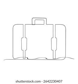  continuous line Briefcase icon. suitcase icon. luggage symbol.