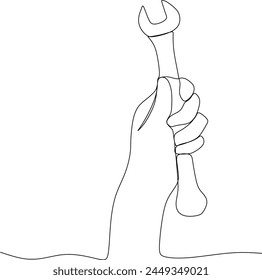 continuous line of building tools