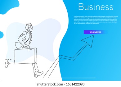 Continuous line for business professionals
for internet advertising.
Influencer marketing, social media or network promotion, SMM banner, landing page, flyer.Vector illustration