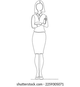 
línea continua de ilustración vectorial de la mujer de carrera