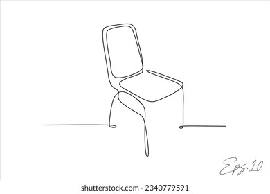 continuous line chairs white background