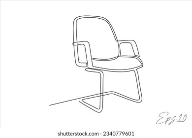 continuous line chairs white background