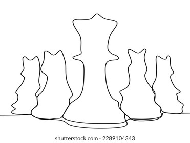 continuous line chess simple game