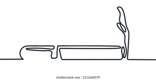 continuous line cigarette isolate background sign