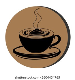 continuous line Coffee cup icons  Black  design Vector illustration