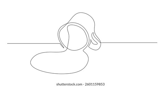 continuous line coffee spill.single line drawing of coffee cup with spilled coffee.single line vector illustration.isolated on white background