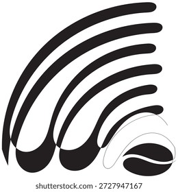 durchgehende Linie Kaffee und Wi-Fi Illustration für Logo oder Design Element.