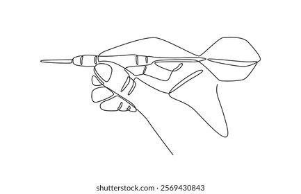 continuous line of darts illustration