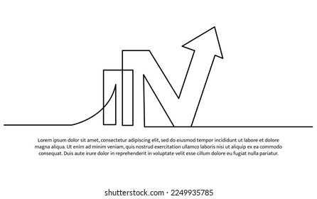 Continuous line design of arrow. One line decorative elements drawn on a white background.