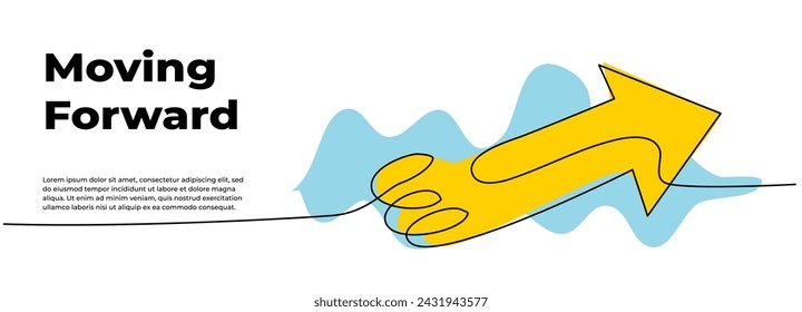 Continuous line design of arrow pointing up. One line decorative elements drawn on a white background.