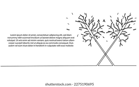 Continuous line design of firecrackers. Decorative elements drawn on a white background.