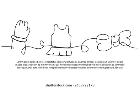Diseño de línea continua de dar a luz a un bebé. Elemento decorativo de una sola línea dibujado en blanco.