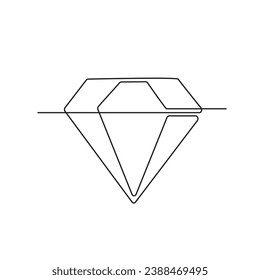 continuous line of diamonds.single line of diamond vector .minimalist line of diamonds isolated on white background