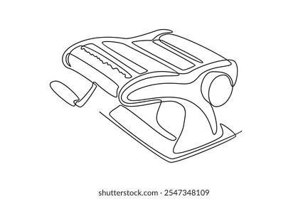 continuous line of dough rolling tool illustration