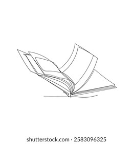 continuous line drawing aesthetic book collection