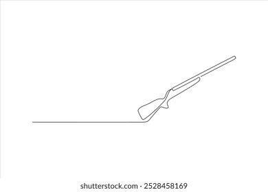 Dibujo de línea continua del rifle de aire	