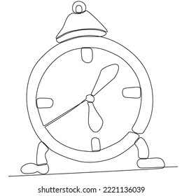 
Dibujo continuo de la línea del reloj de alarma.
