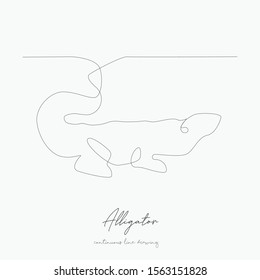 continuous line drawing. alligator. simple vector illustration. alligator concept hand drawing sketch line.