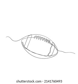 Continuous Line Drawing American Football Illustration Stock Vector ...