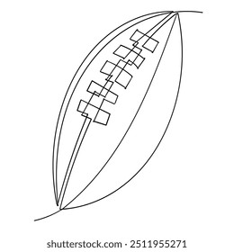 continuous line drawing American football and helmet icon