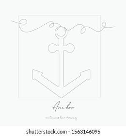 continuous line drawing. anchor. simple vector illustration. anchor concept hand drawing sketch line.