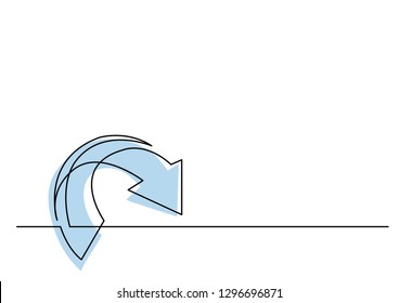 Continuous Line Drawing Of Arrow