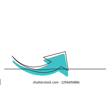 continuous line drawing of arrow