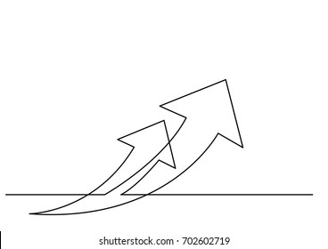 Continuous Line Drawing Of Arrow