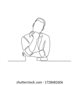 dibujo de línea continua arte del pensamiento humano