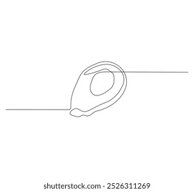 Continuous line drawing of avocado. Avocado fruit single line drawing vector design