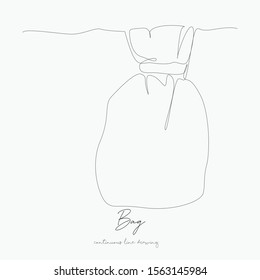 continuous line drawing. bag. simple vector illustration. bag concept hand drawing sketch line.