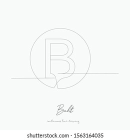 continuous line drawing. baht. simple vector illustration. baht concept hand drawing sketch line.