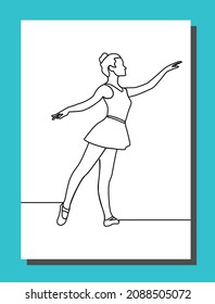 Endloszeichnung der Ballerina
