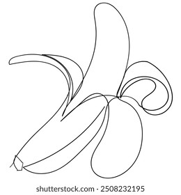 Banane mit durchgezogener Linie